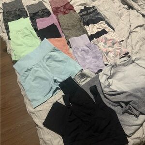 Gym wear bundle (shorts, leggings, tops)